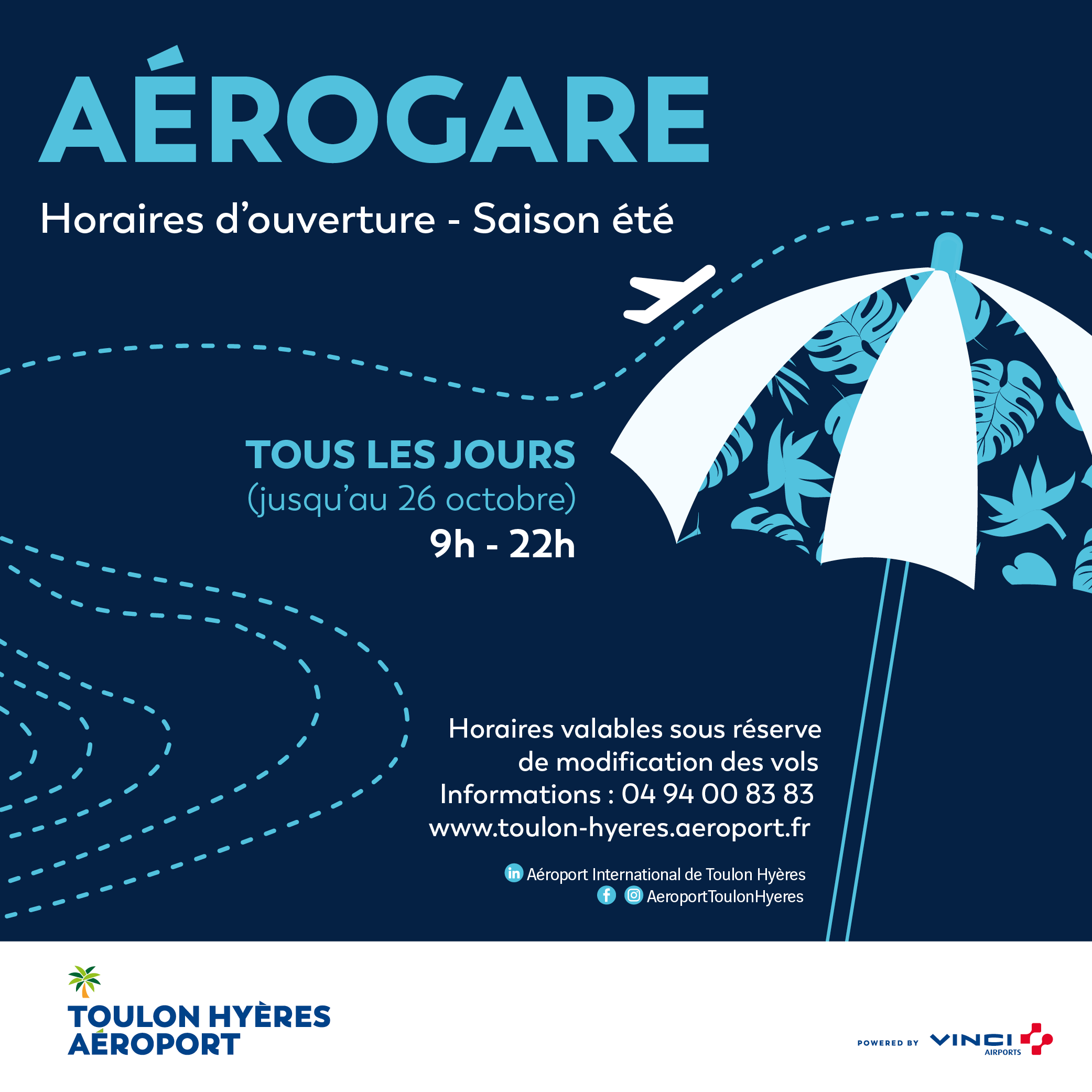 Horaires été 2025